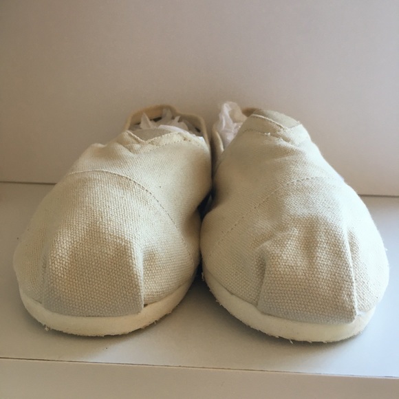 Toms Classic Alpargata Canvas Slip On Cream Shoes - Picture 9 of 11